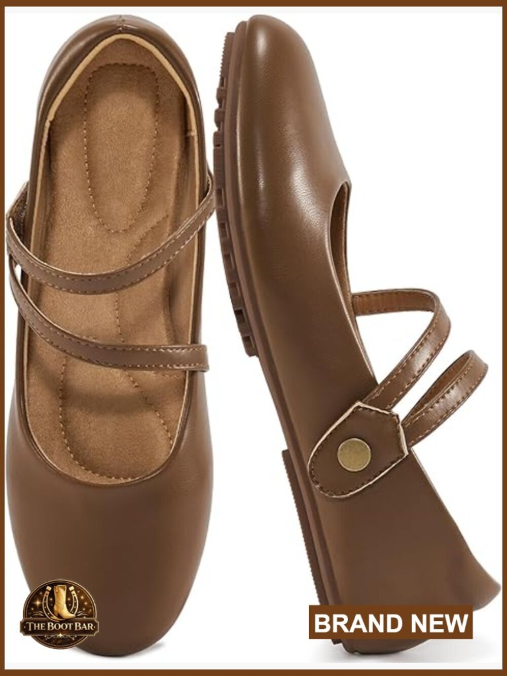 Mary Jane Flats Women Round Toe Ballet Shoes Comfortable Work Dressy